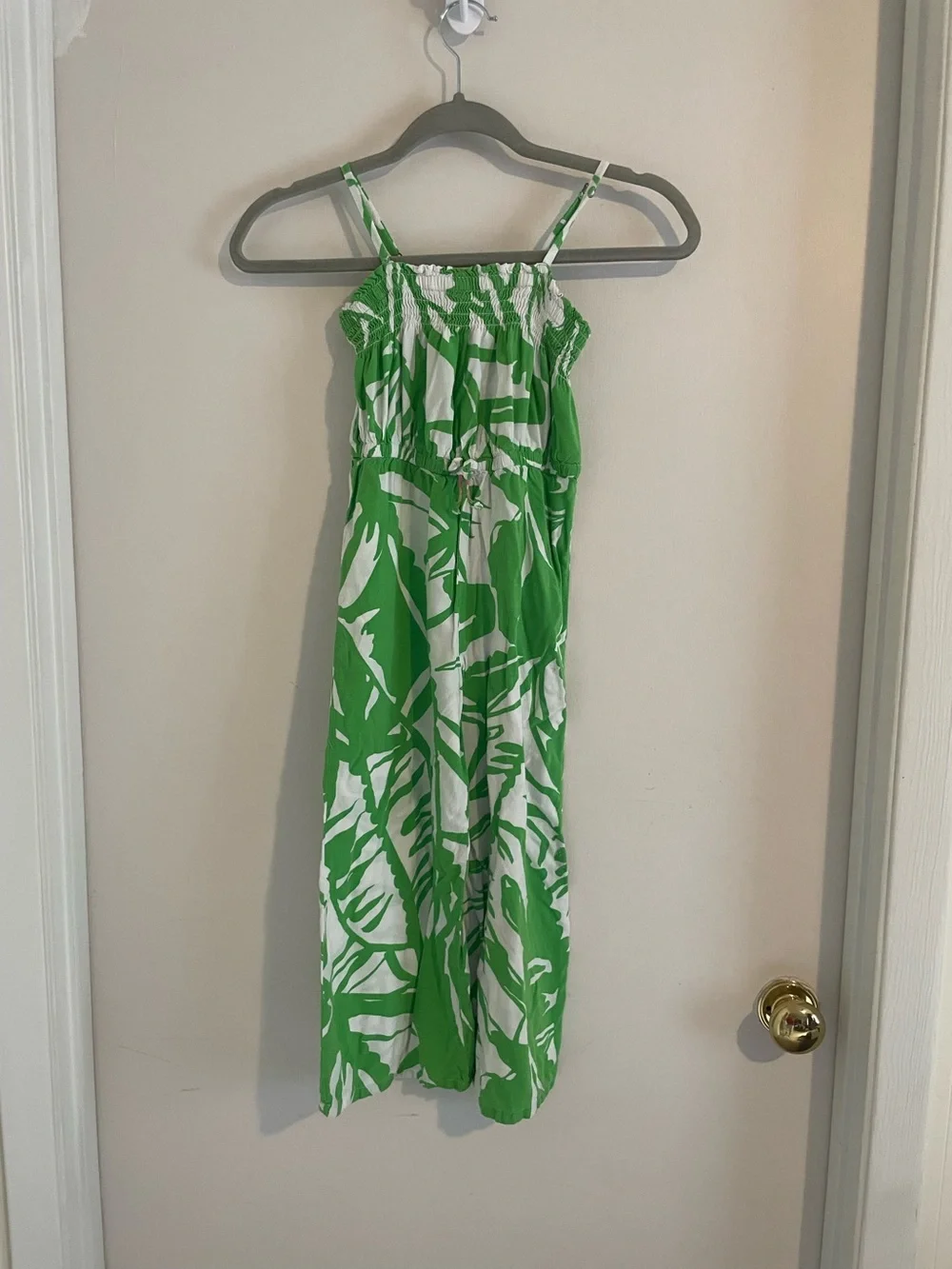 Lilly Pulitzer for Target Green Palm Print Jumpsuit 20th Anniversary Girls Small